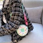 UnoSheng Schulterriemen Für Taschen Kurz Kinder-Umhängetasche, rund, Regenbogen-Druck, Mädchen, verstellbar, mehrfarbig, Umhängetasche für die Schule Objektiv Taschen 50 Mm