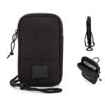 Schoudertas Heren & Dames Klein Zwart - "Josh" Mini Nektasje Gemaakt van Gerecyclede PET-flessen voor Vrije tijd & Festivals - Crossbody Mobiele Telefoon Portemonnee, Waterafstoten