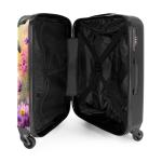 NoBoringSuitcases.com Kinderkoffer, handbagage, harde koffer met TSA-slot, jongens en meisjes, trolley, reiskoffer, draagtas, rolkoffer, klein of middelgroot, 30 hond met bloemen, 