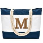 Strandtas, grote tote tassen, dames, tas, shopper, reistas, waterdicht, weekendtas, strandtas, XXL, familie, opvouwbare schoudertas, sporttas, geschenken voor vrouwen, donkerblauw-