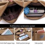 FANDARE Schoudertas 7,9 inch iPad tas unisex vintage canvas messenger tas voor dames en heren