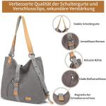 Handtas voor dames, canvas rugzak voor dames, grote schoudertassen, dual-use, shopper, schoudertas, multifunctioneel voor dagelijks gebruik, kantoor, school, uitstapjes, winkelen, 