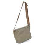 30624 Vintage Canvas Messenger Bag Heren Schoudertas, legergroen, 28 cm