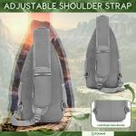 ZOMAKE Borstzak Sling Bag voor heren, diefstalbestendig, crossbody tas voor mannen en vrouwen, schoudertas voor outdoor, fietsen, reizen, wandelen