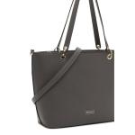 Shopper TAS Anja 33017 dames handtas uni, donkergrijs 840, Eén Maat