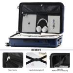 BEIBYE Harde koffer, trolleykoffer, rolkoffer, reiskoffer, handbagage, 4 wielen, M/L/XL, donkerblauw