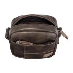, Laos Schoudertas voor heren, bruin, 19x7x23 cm, Schoudertas