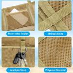 Grote strandtas van mesh voor dames, draagbaar, XXL familie, strandtas voor dames, opvouwbaar en herbruikbaar, grote nettas voor het strand, voor zand, zwemmen, reizen, winkelen, K