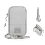 Schoudertas Heren & Dames Klein Grijs - "Josh" Mini Nektasje Gemaakt van Gerecyclede PET-flessen voor Vrije tijd & Festivals - Crossbody Mobiele Telefoon Portemonnee, Waterafstoten