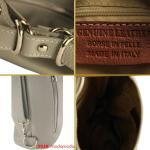 - T249 - ital. Dames rugzak tas 2 in 1 leer, Lichtgoud metallic, Medium