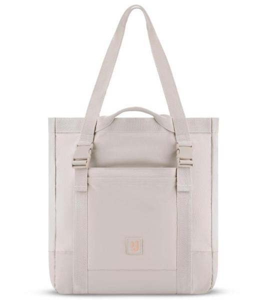 Jessy Tote tas voor dames en heren, handtas met opvouwbaar plafond voor festival, zwembad, vakantie, grote schoudertas met ritssluiting, waterafstotend, Zand, Eén maat