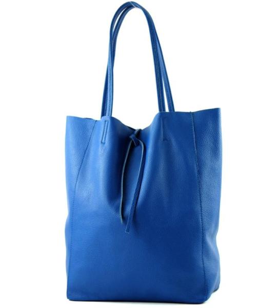 Modamoda T163 Shopper, tas, van leer, groot, met binnenvak, Large