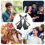 Telefoonzakje voor heren | Telefoontas voor dames | Verstelbare harnas tas | Anti-diefstal onderarm schoudertas met een verstelbare PU-lederen riem, waardoor het geschikt is voor z