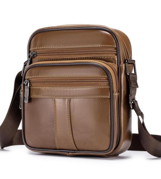 SPAHER Schoudertas leer heren schoudertas waterdichte herentassen lederen tas handtas voor mannen kleine crossbody tas voor werk vintage messenger bag voor dagelijks leven, D koffi