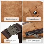 FANDARE Nieuwe borstzak, gesegmenteerde schoudertas voor heren, sling bag, leer, crossover rugzak, schoudertas, sporttas voor wandelen, avontuur, sport, reizen, waterdicht, crossbo