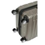 Beibye Hard Case Trolley koffer met dubbele wieltjes, maat M, L, XL, bruin