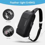Crossbody tas voor mannen en vrouwen kleine crossbody casual reizen kleine sport wandelen fietsen dag tas (lichtblauw), zwart, Tsa Lock Bag, Zwart