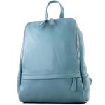 Modamoda.de T138 Italiaanse damesrugzak van leer, babyblauw, Medium