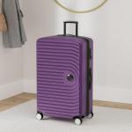 HAUPTSTADTKOFFER Midden grote harde koffer, TSA, 4 wielen, check-in bagage met 8 cm volumevergroting, 77 cm, 130 liter, grafiet, aubergine, koffer