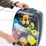 DREAMADE 2-delige kinderkoffer & rugzak, kinderkofferset, kindertrolley, handbagage, reisbagage, harde koffer voor kinderen, zwart, kinderkoffer set