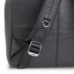 Sydney Premium rugzak van leer, kleine dagrugzak, handtas voor dames, zwart, zwart, Eén maat, Minimalistisch