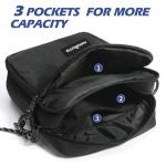 Schoudertas, schoudertas voor heren, koerierstas van nylon, met verstelbare riem, voor dagelijks leven,outdoor, wandelen, werk, reizen (IT-Blue)