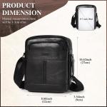 Leren schoudertas voor heren, vintage schoudertas, crossbody bag, messenger bags voor heren, zwart, A-zwart