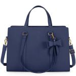 Handtas voor dames, shopper, grote zwarte tas voor dames, laptoptas, voor 15,6 inch (ca. 39,6 cm), PU-leer, schoudertas, werktas voor zakelijk, werk of school, zwart en bruin