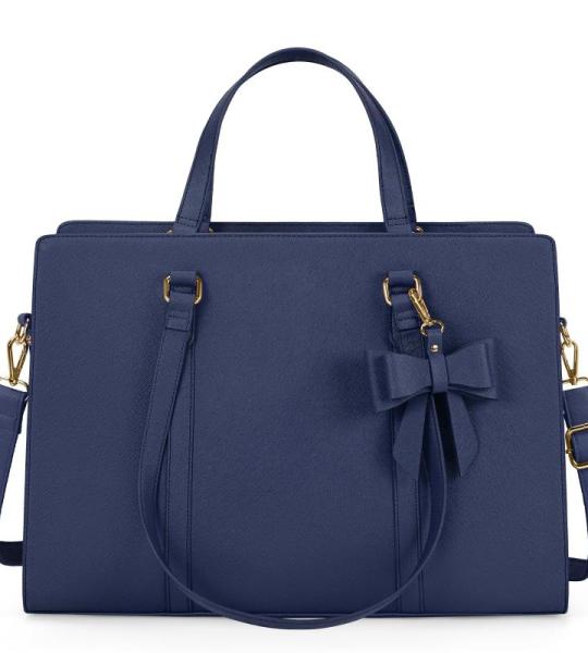 Handtas voor dames, shopper, grote zwarte tas voor dames, laptoptas, voor 15,6 inch (ca. 39,6 cm), PU-leer, schoudertas, werktas voor zakelijk, werk of school, zwart en bruin