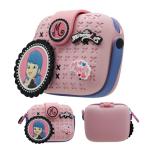 Lieveheersbeestje - Pop n' Swop Marinette roze portemonnee voor meisjes en vrouwen, met 3 clip-on badges, handvat en rits, lichtgewicht duurzame waterdichte handtas (Wyncor), roze