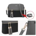 Handtas Dames Shopper Schoudertas Dames Handbags Set Women Grote Damestas Handtassen 3-Delige Set, Grijs Zwart
