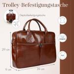 Pavone Nero Leder Aktentasche Herren – Laptoptasche, elegantes Design, langlebige Verarbeitung – Ideal für Geschäftsleute, Anwälte, perfekt für Geschäftsreisen und den tä
