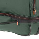 travelite 2-wiel trolley reistas mt. L met expansievouw, bagage serie Basics: zachte bagage reistas met wielen met extra volume, 096276, groen/oranje, reistas met wieltjes