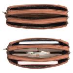 'Kenneth' Herenhandtas Leder Kleine Vintage Travel Organiser XXL Polstas Herenhandtas reisfeestelijke heren handtas echt leer, Kleur:taranto - bruin