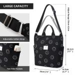 Dameshandtas, canvas, shopper, schoudertas, casual, groot, voor school, werk, dagelijks gebruik, winkelen, Blacksmile