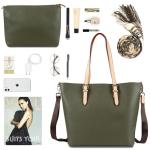 Ella Tote Bag L - Dames Handtassen Vrouwen Grote Handtas, Shopper Werk Schoudertas - Olijf