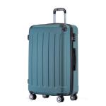 BEIBYE Koffer met harde schaal, trolley, rolkoffer, reiskoffer, veiligheid, cijferslot, dubbele wielen, ABS-materiaal, handbagage, 4 wielen, M-L-XL-set, donkergroen