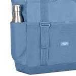 Smilla Strandtas met ritssluiting voor dames en heren, gezinsvakantie, sport, zwemmen, boodschappentas van gerecycled PET, waterafstotend, Lichtblauw, Eén maat