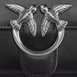 Love ONE portemonnee C Vitello SETA voor dames, Z99o_nero-old Zilver