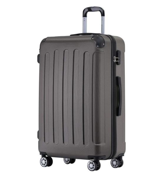 BEIBYE Harde koffer, trolleykoffer, rolkoffer, reiskoffer, handbagage, 4 wielen, M/L/XL, coffee