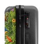 NoBoringSuitcases.com Kinderkoffer, handbagage, harde koffer met TSA-slot, jongens en meisjes, trolley, reiskoffer, draagtas, rolkoffer, klein of middelgroot, 25 jungledieren, kind