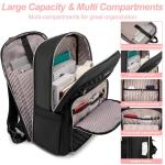 Laptop Rugzak 17.3 Inch Stijlvolle Daypack met USB-poort, Waterafstotende College Bookbag,Grote rugzak voor Reizen/Zakelijk/Vrouwen,Zwart