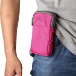 Heuptas voor heren, mobiele telefoon schoudertas met portemonnee voor heren, 6,9 inch mobiele telefoon schoudertas holster portefeuille mobiele telefoon heuptasje met karabijnhaak 