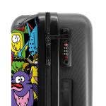 NoBoringSuitcases.com Kinderkoffer, handbagage, harde koffer met TSA-slot, jongens en meisjes, trolley, reiskoffer, draagtas, rolkoffer, klein of middelgroot, 26 monsters, kinderba