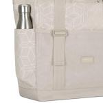 Smilla Strandtas met ritssluiting voor dames en heren, gezinsvakantie, sport, zwemmen, boodschappentas van gerecycled PET, waterafstotend, Zand Patroon, Eén maat