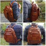 Hill Burry Rugzak voor dames, elegant leer voor dames, dagrugzak, leren rugzak, vintage stadsrugzak, rugzak, leren rugzak, echt leer, wasleer, bruin