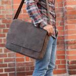 SID & VAIN Laptoptas, messenger bag, echt leer, Spencer, XL, groot, geschikt voor een 15inch-laptop, schoudertas, laptopvak, heren
