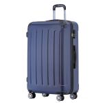 BEIBYE Harde koffer, trolleykoffer, rolkoffer, reiskoffer, handbagage, 4 wielen, M/L/XL, donkerblauw
