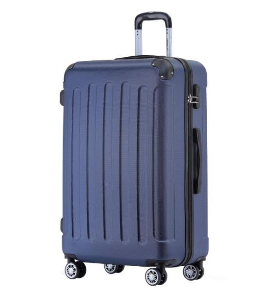 BEIBYE Harde koffer, trolleykoffer, rolkoffer, reiskoffer, handbagage, 4 wielen, M/L/XL, donkerblauw