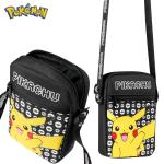 Schoudertas Cross-Body Bag voor Kinderen - Verstelbare Riem Kids Pikachu Kleine Reistas - Gamer Gifts, Zwarte Pikachu, Eén maat